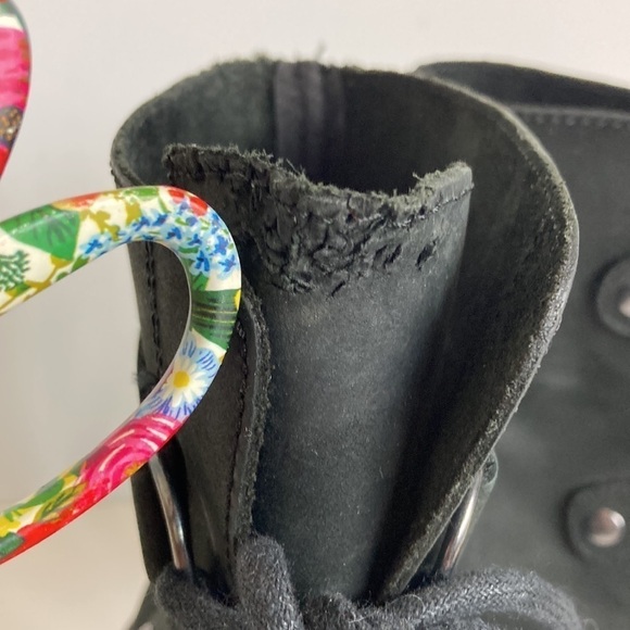 SOREL Joan Of Arctic Leather Wedge Mid Ankle Boots Black Gorp NL2173-001 9.5 - Picture 14 of 16